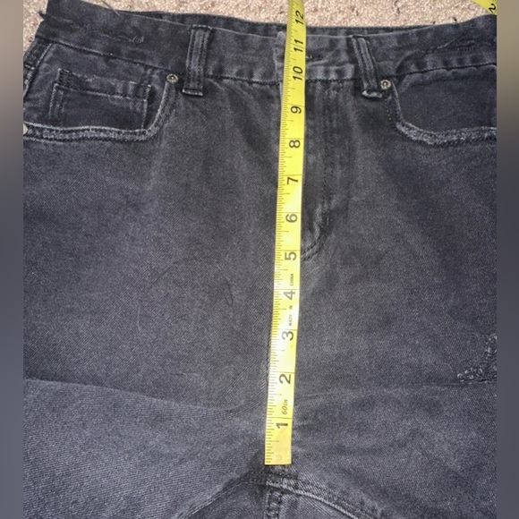 American Eagle Women's Black Ripped Curvy Mom Jeans Size 4 Destroyed Denim - Picture 11 of 13